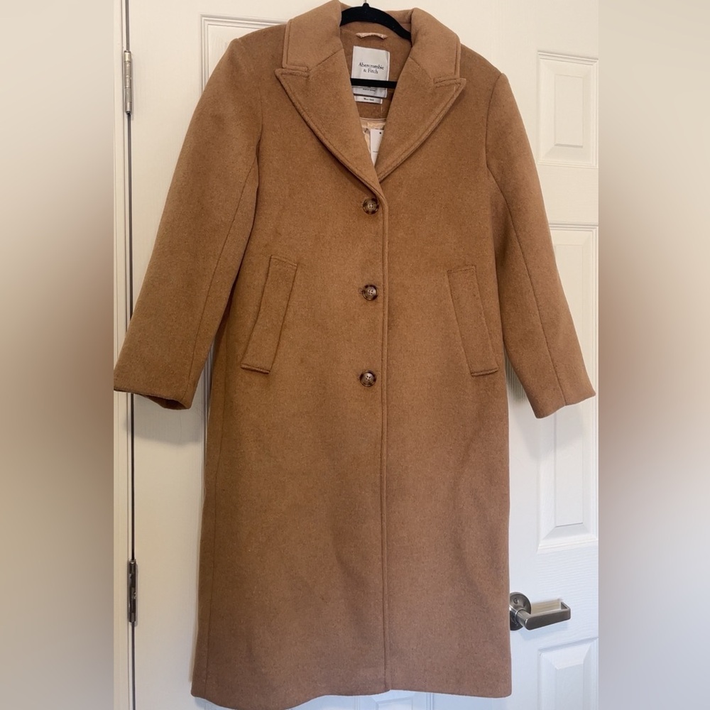 Abercrombie & Fitch Camel Pea Coat